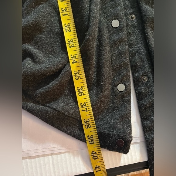 Elena Wang cardigan sweater long line Lagen look duster triangle hemline artsy M - Picture 14 of 14